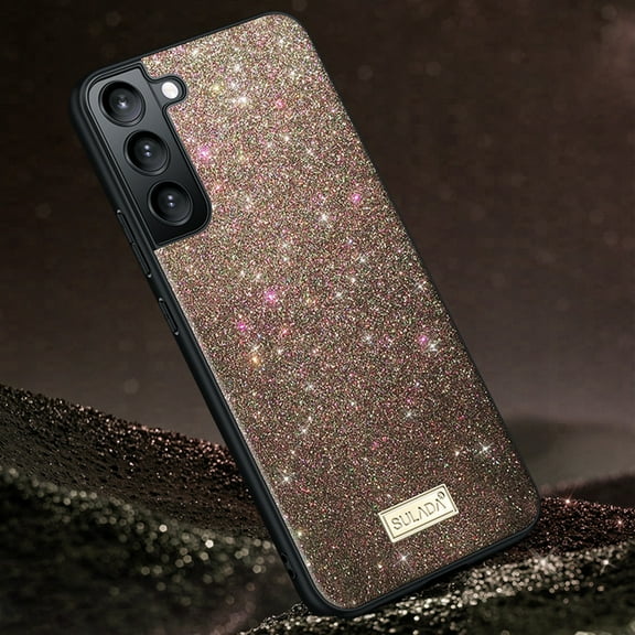 Compatible with Samsung Galaxy S23 Plus Case Glitter Sparkly Bling Leather Shockproof Case for Girls Women