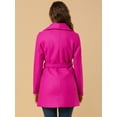 thumbnail image 4 of INSPIRE CHIC Manteau Trench Long pour Femme, Mignon, à Col Rabattu, à Simple Boutonnage, avec Ceinture, 4 of 4