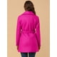 thumbnail image 4 of Abrigo De Invierno Midi Con Cinturón Y Un Solo Pecho Para Mujer Rosa caliente M, 4 of 6