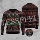 thumbnail image 3 of Suéter feo de punto divertido de Navidad de algodón con diseño de Papá Noel y mascotas, estilo vintage e informal de invierno, estilo Harajuku, retro, de manga larga, con impresión 3D, 3 of 5