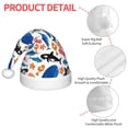 thumbnail image 4 of Haiem Cute Sea Animals Pattern Santa Hat Confortable Velvet Christmas Hat for Christmas Party Favors Fit for Adults and Kids, 4 of 6
