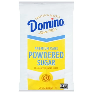 Domino Confectioners Sugar, Pure Cane 10-X Powdered, 4lb (1.81kg), Plastic Bag