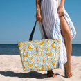 thumbnail image 5 of Large Beach Bags Water-resistant Sandproof - Cute Banana Blue Cute Beach Tote Bags for Women with Zipper, 5 of 6