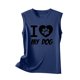 thumbnail image 4 of Tops casuales sexys de verano sin mangas para mujer Tops de chaleco sin mangas con estampado de cuello redondo regular Pompotops  lopia994762, 4 of 4