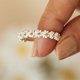thumbnail image 4 of Anillos de flores Vintage Qarigey para mujer compromiso de boda Anillo de Metal para nudillos, 4 of 6