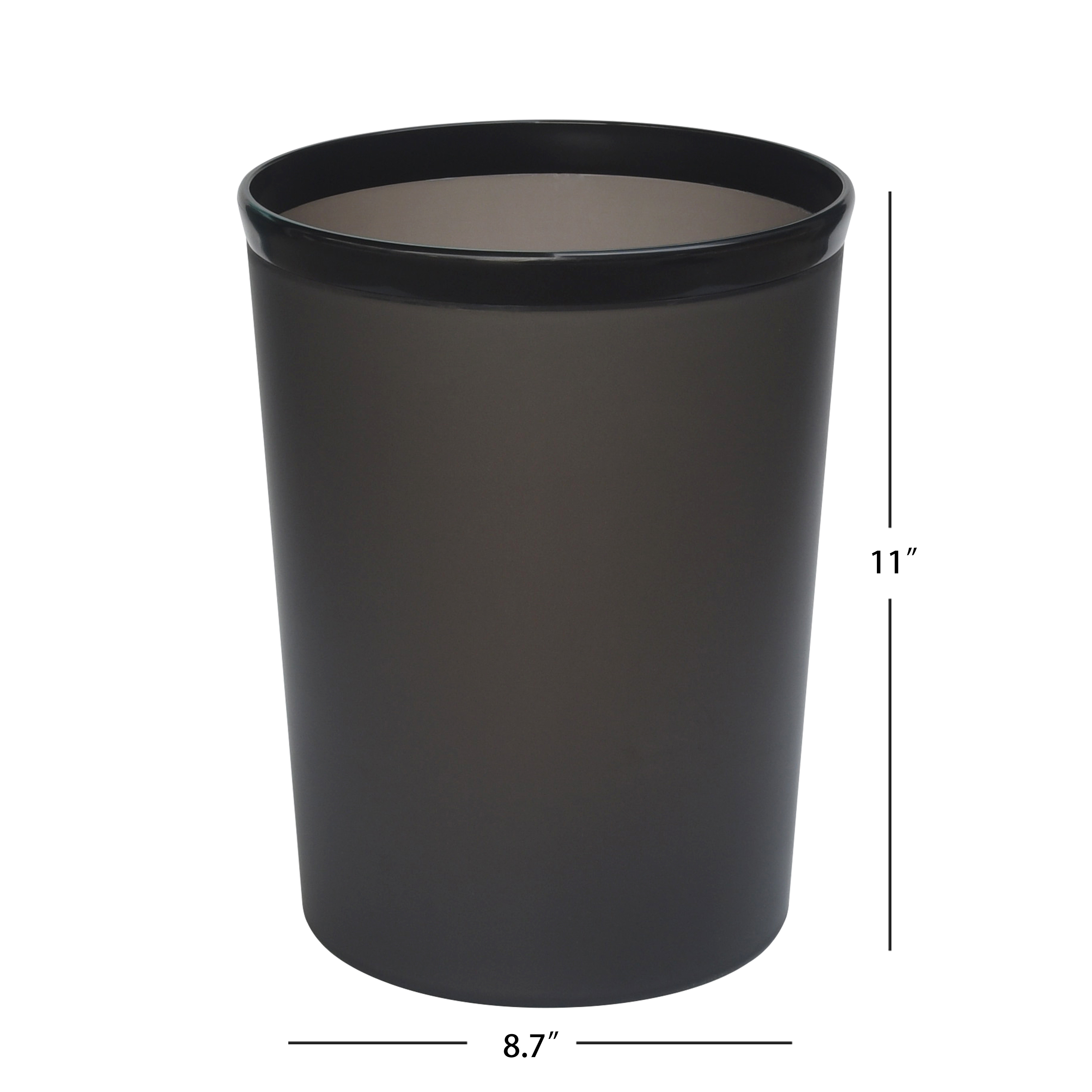 Frosted Black Plastic 4 Pc Bath Accessories Set, Mainstays