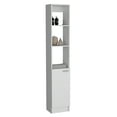 thumbnail image 6 of Linen Closet Storage Cabinet, 1 Door Cabinet, 6 Adjustable Shelves, Modern White Finish, 6 of 8