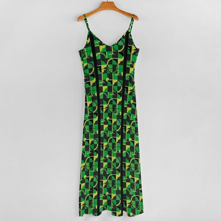 Margarita Green Sleeveless Dress Women's Evening Dress Womans Clothing -  Walmart.com