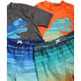 thumbnail image 3 of iXtreme Boys' Rash Guard Set - 4 Piece UPF 50+ Swim Shirt and Bathing Suit Trunks (5-14), 3 of 6