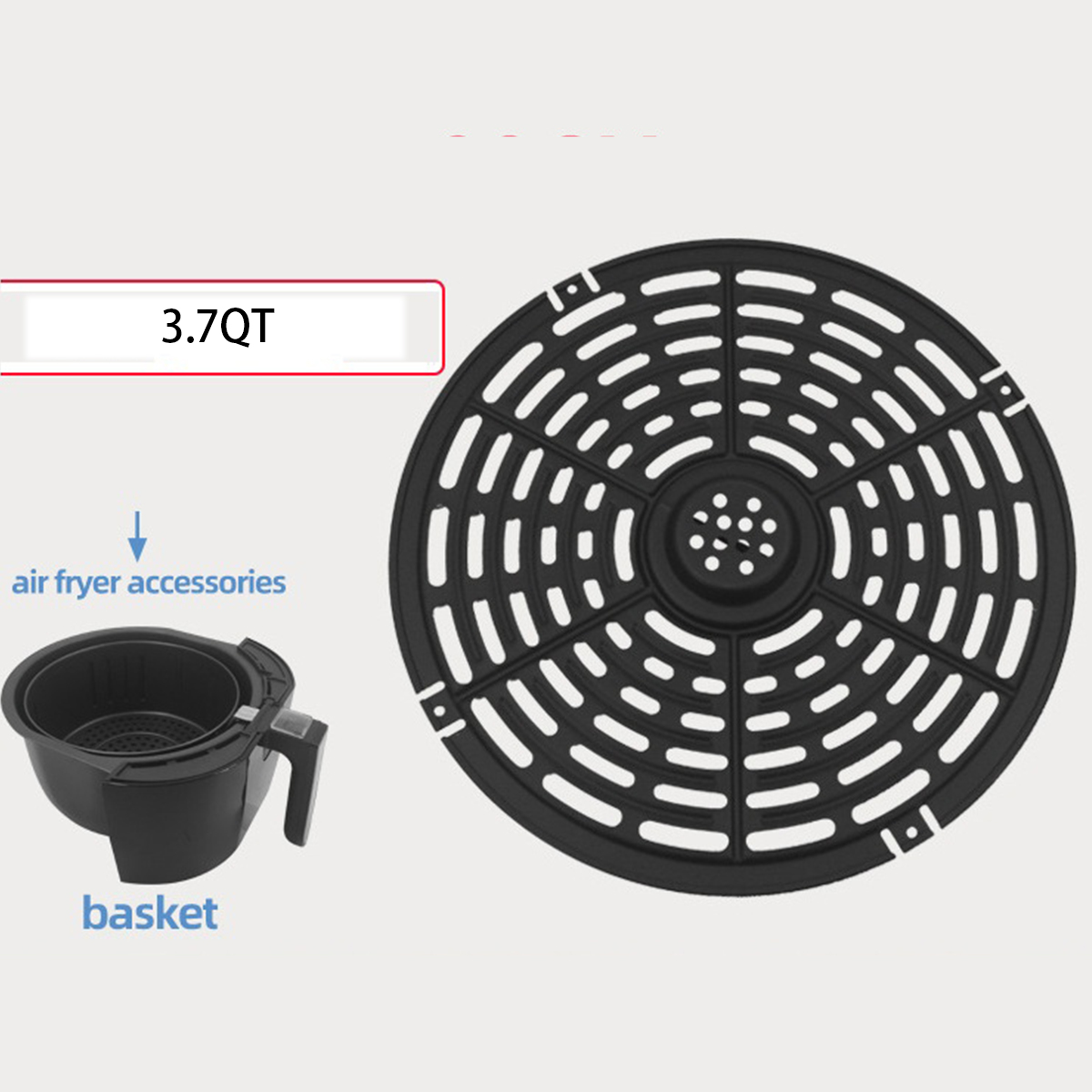 Air Fryer Replacement Grill Pan For Power Gowise 3.7QT Air Fryers
