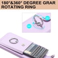 thumbnail image 6 of Allytechgroup Case for Samsung Galaxy S24 Ultra, 360 Rotating Ring Kickstand Wallet Case with Card Slots [Magnetic Button Closure] Slim PU Leather Soft TPU Shockproof Bumper Stand Back Cover, Purple, 6 of 8