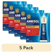 (5 pack) Anbesol Gel Maximum Strength, Instant Oral Pain Relief, 0.33 oz.