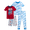 Red Blue Race Car, variant on Quad Seven Boys' Snug Fit Pajama Set - 4 Piece Sleep Shirt, Pajama Pants and Shorts (4-12)