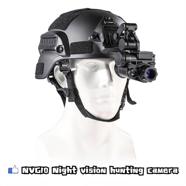 NVG10 Head-mounted Monocular 1920x1080p Green Tactical Head Night Vision Monocular IP66 Night Vision Goggle Device