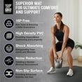 thumbnail image 5 of WF Athletic Supply Premium Large Exercise Floor Mats, 7' X 5' X 7 MM, Workout Mats for Home Gym Thick, Heavy-Duty Floor Mat for Gym, Cardio, Weightlifting, Exercise Equipment, Shoe-Friendly, Black, 5 of 9