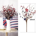 thumbnail image 4 of Patriotic Artificial Berry Stems, 8" Red White Blue Star Floral Picks, th of July Patriotic Berry Stems, Faux Berry Branches for Home Centerpiece Independence Day Christmas Holiday, 4 of 5