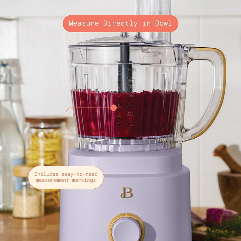 Beautiful 10-Cup Food Processor with Accessories, Lavender by Drew