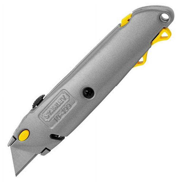 Stanley Quick-Change Utility Knife 3 x Blade(s) - 6 Cutting Length -  Straight Cutting - 0.8 Height x 3 Width - Black, Silver