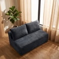 thumbnail image 3 of Leumius 57.5" Small Loveseat Sofa Couches for Small Spaces,Memory Foam Corduroy Cloud Couch,Compressed Boneless 2 Seater Couch for Living Room,Apartment,Gray, 3 of 8