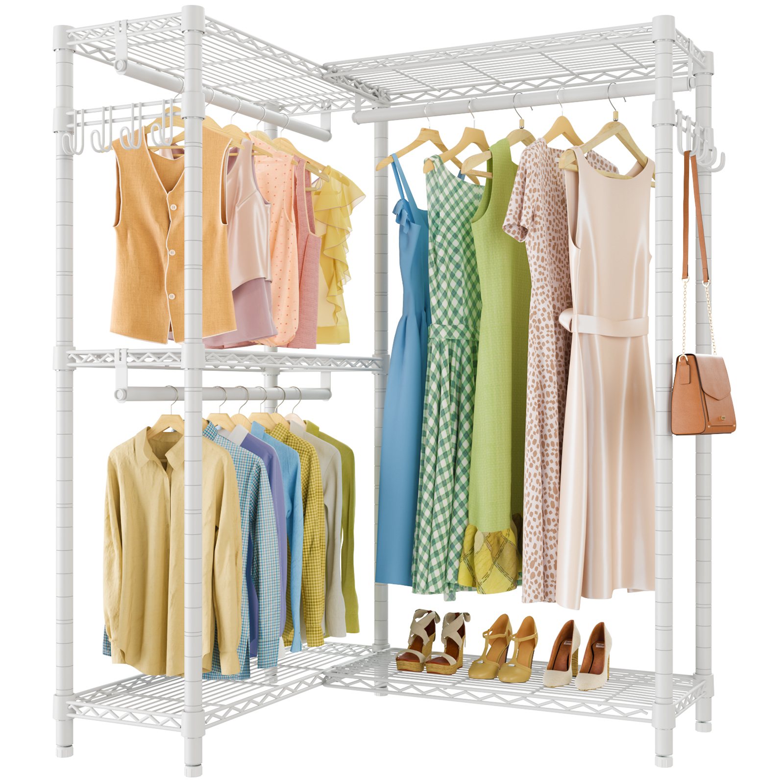 VIPEK L4 Garment Rack L Shaped Clothes Rack for Corner, Freestanding
