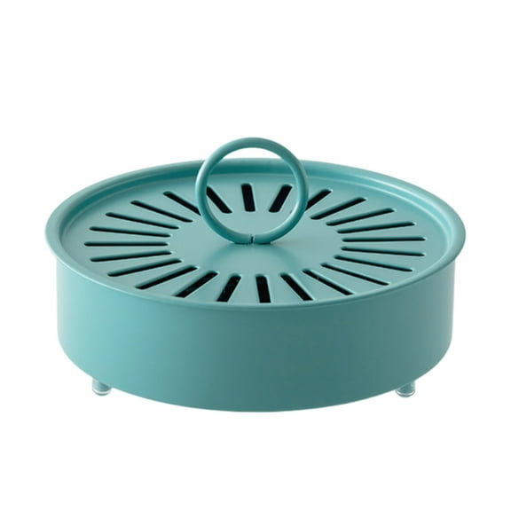 Portable Metal Incense Burner Coil Holder, Hanging Design with Heat-Proof Handle and Triple-Leg Base for Indoor/Outdoor Use, Hollow Mesh Lid for Safety