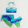 thumbnail image 6 of Fesfesfes Girls Tankini Swimsuit Kids Bikini Sets 3 Pcs Bathing Suit Children's Summer Hawaiian Printed Split Swimsuit Three Piece Set for Kids(Multicolor,10-11 Years), 6 of 6