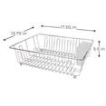thumbnail image 6 of Mainstays Stainless Steel Kitchen Dish Drying Rack and Drainer, Rust-Resistant Countertop Dish Rack Organizer for Plates, Bowls, Cups and Utensils, 6 of 8