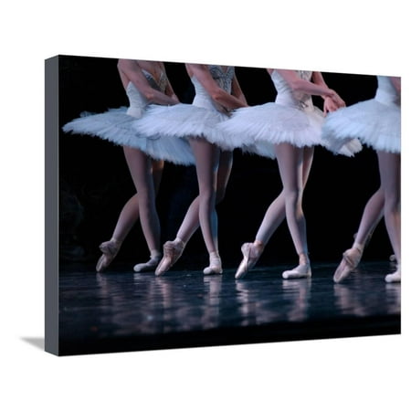 Ballerina's Performing Dance Routine Stretched Canvas Print Wall Art By Keith