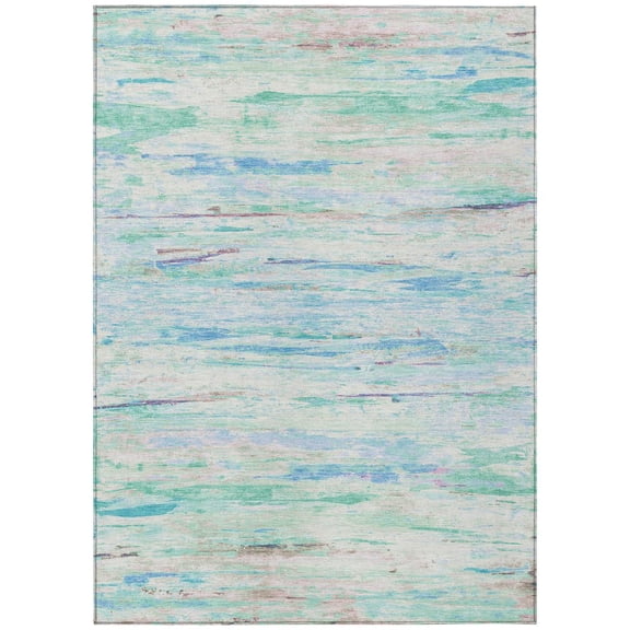 Dalyn Rugs Machine Washable Indoor/Outdoor Chantille Teal 2'6" x 3'10" Rug