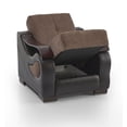 thumbnail image 2 of Ottomanson Convertible Accent Armchair with Hidden Storage, Firm Comfort Seating, Brown, 2 of 5