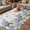 Blue Beige, variant on Spring Hydrangeas Outdoor Rug for Patio/Deck/Porch, Non-Slip Large Area Rug 4 x 6 Ft, Purple Floral Butterfly Leaves Indoor Outdoor Rugs Washable Area Rugs, Reversible Camping Rug Carpet Runner