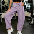 thumbnail image 2 of Resicozy Barrel Sweatpants Women 2026 Fall Winter Fashion Casual Baggy Wide Leg Comfy Flowy Workout Sweat Pants with Pockets Purple XL, 2 of 8
