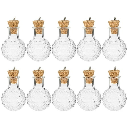 

10 Sets Drift Bottles with Corks Clear Corked Bottles Glass Bottles Adornments
