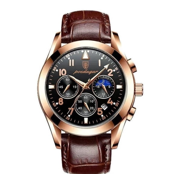 Poedagar Men Watch Luxury Business Quartz Watches Stainless Stain Strap Sport Chronograph Men's Wristwatch Waterproof Luminous - Quartz Wristwatches