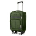 thumbnail image 2 of New York Xpress 24" Softside Checked Luggage Lightweight Expandable Suitcase with Spinner Wheels, Green/Grey, WD8815, 2 of 10