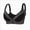 Y515-Black, variant on Women's Plus Size Front Closure Wireless Unlined Full Coverage T-Shirt Everyday Comfort Bra Nude 42DD (Light Yellow,48F)