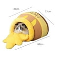 thumbnail image 2 of Cama de tarro de , cueva, , cojín extraíble, cojín para perrera cálida, cama lavable para jinwen Cama para gatos de interior, 2 of 3