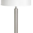 thumbnail image 3 of Metal Floor Lamp with Tubular Support and Push Through Switch, Silver- Saltoro Sherpi, 3 of 5