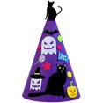 thumbnail image 1 of Black cat Sombrero largo puntiagudo interactivo, manualidades hechas a mano, regalo de Halloween para niños y adolescentes, 1 of 5