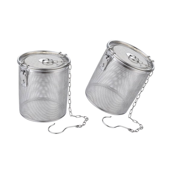 Durable Nonrust Steel Cooking Strainer Set Heatproof Handle Soup Broth Filter 2 Pack