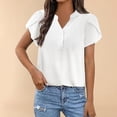 thumbnail image 2 of OSOLU Loose Casual O-Neck Solid Color T-Shirt Short Sleeve Tshirts Tee For Women Boho Dailywear, 2 of 5