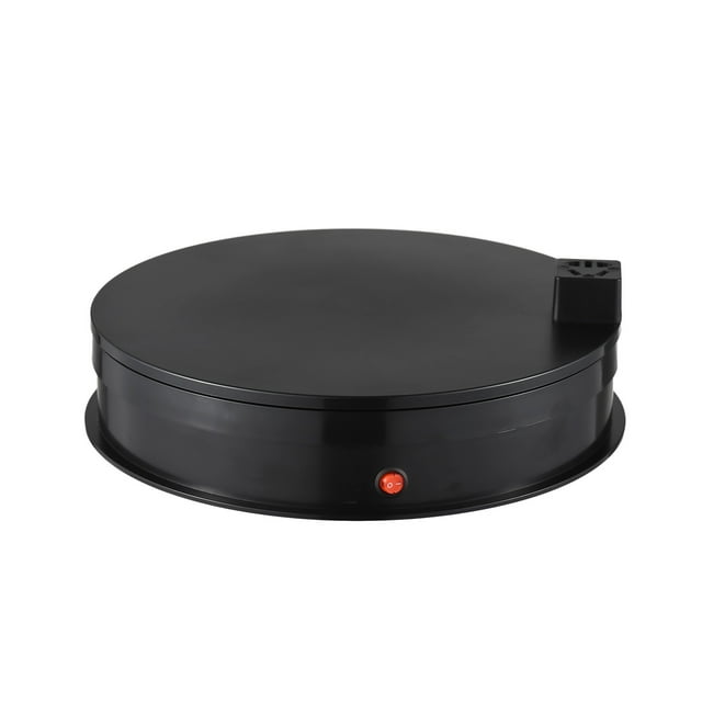 yeacher Support Rotatif à LED Télécommandé de 30 cm pour Photographie, Rotation à 360°, Capacité de 60 kg, ABS & Acrylique, 110V-220V, Noir/blanc, Inclut Câble USB & Télécommande (Piles Non Incluses)