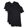 thumbnail image 1 of Camiseta Columbia de algodón negro con cuello en V y manga corta, 1 of 2