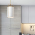 thumbnail image 2 of Dainolite TRA-124P-GLD-WH 4 Light Pendant, Gold & White Drum Shade with White Fabric Diffuser, 2 of 5