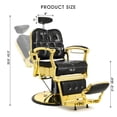 thumbnail image 2 of Vintage All Purpose Hydraulic Barber Chair Heavy Duty Salon Spa Beauty Hair Styling Equipment(Black+Gold), 2 of 20