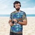 thumbnail image 4 of Wukai Christmas Tree Print Men's Short-Sleeved Mesh T-Shirt,Quick-Dry Short Sleeve Workout T-Shirt-5X-Large, 4 of 8