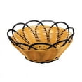 thumbnail image 5 of 6pcs 7 Inch Plastic Braided Basket Fruit Vegetable Container Holder Black&Orange, 5 of 9