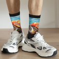 thumbnail image 6 of KLL Colorful Underwater Sea Turtle Print Cool Socks Men's Women's Crew Socks Funny Crazy Novelty Stockings, 6 of 6