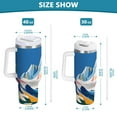 thumbnail image 6 of Yayeee 40oz Stainless Steel Tumbler with Straw and Handle Double-Wall Insulated Travel Water Bottle, Abstract Snow Mountain, 6 of 8