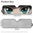 thumbnail image 6 of Uorisanigo Anime Eyes Print Windshield Sun Shade Sunvisor Heat Shield for 2007-2023 Wrangler Rubicon Sahara TJ JK JKU 2 & 4 Door Keep Vehicle Cool Protect Your Car from Sun Heat, 6 of 7